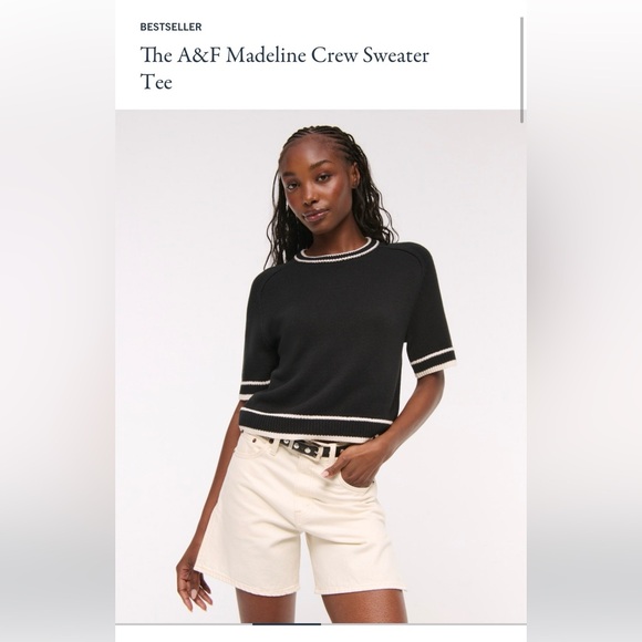 Abercrombie Madeline Crew Sweater Tee Size Small - Picture 4 of 4